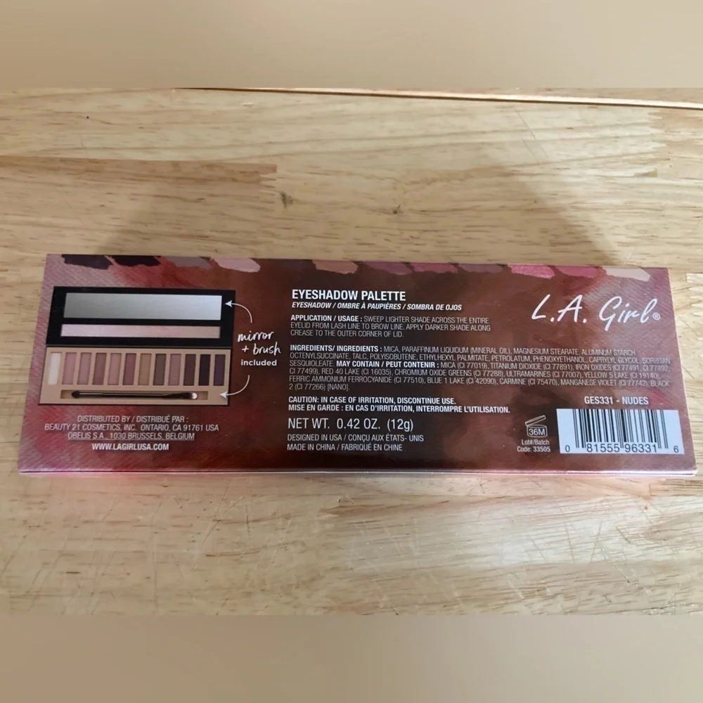 NWT L.A. Girl nude 12 eyeshadow colors palette. Brand new in box